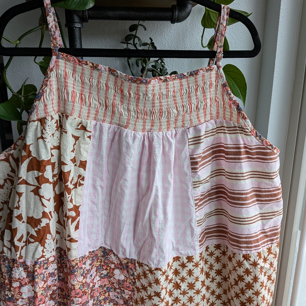 Universal Thread Patchwork Smocked Midi Dress - P… - image 2